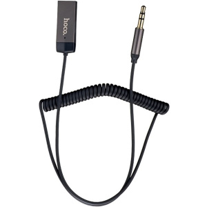 Аудіо ресівер Hoco E78 Benefit car AUX BT receiver with cable Metal Gray