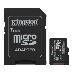 Карта пам'яті Kingston microSDXC 256GB Canvas Select Plus UHS-I R150MBs + SD-адаптер (SDCS3/256