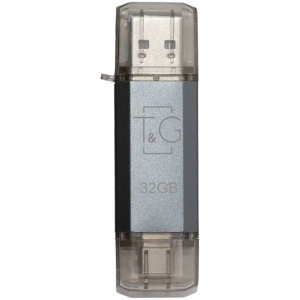 Флеш пам'ять T&G Star 009 32GB USB/Type-C Silver (TG009TC-32GSL)