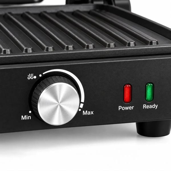 Фото Все для кухни Электрогриль 1500 Вт, minMAX MG-8820, Серебристый / Контактный гриль / Гриль с антипригарным покрытием / Гриль для шаурмы