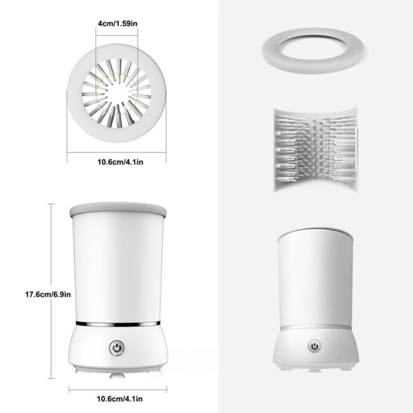 Фото Товары для животных Лапомойка автоматическая Pet Foot Wash, от USB, Белый / Лапомойка с силиконовыми щетинками / Мойка для лап собак