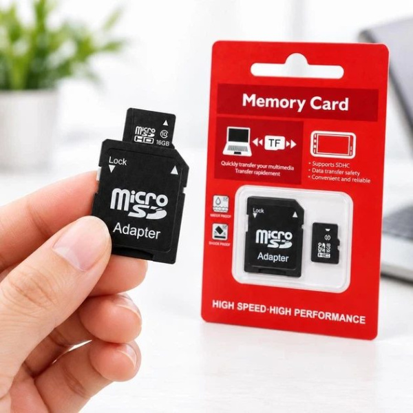 Фото Электроника Карта памяти MicroSD 16 GB Class 10 с SD-адаптером