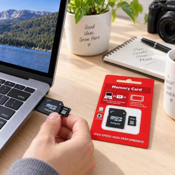 Фото Электроника Карта памяти MicroSD 16 GB Class 10 с SD-адаптером