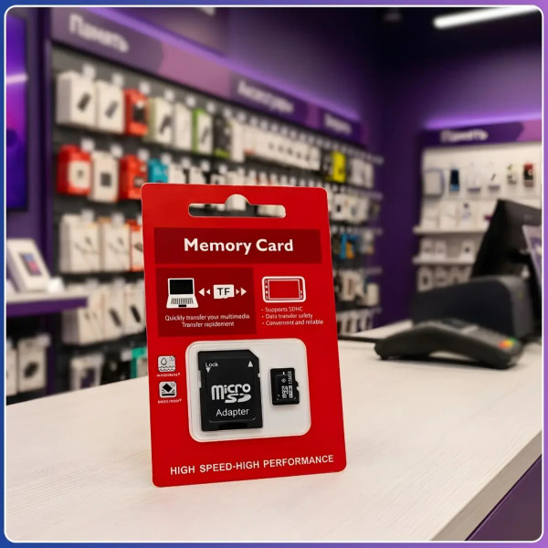 Фото Электроника Карта памяти MicroSD 16 GB Class 10 с SD-адаптером