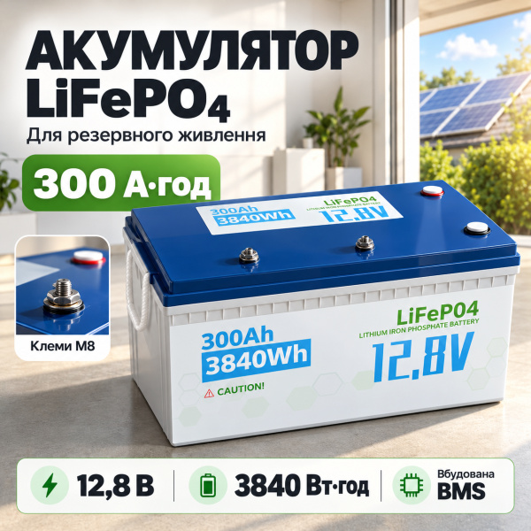 Фото Электроника Литиевый аккумулятор для солнечных систем, 12V, 300Ah, LiFePO4, Белый / Аккумулятор литиевый / Аккумуляторная батарея