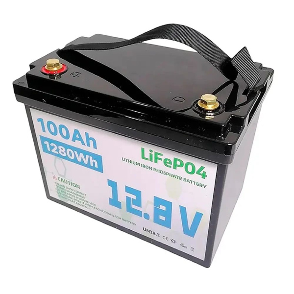 Фото Электроника Аккумулятор LiFePO4 12V 100Ah 1280Wh для солнечных панелей и ИБП, Черный / Литиевый аккумулятор / Батарея LiFePO4 12 вольт 100А