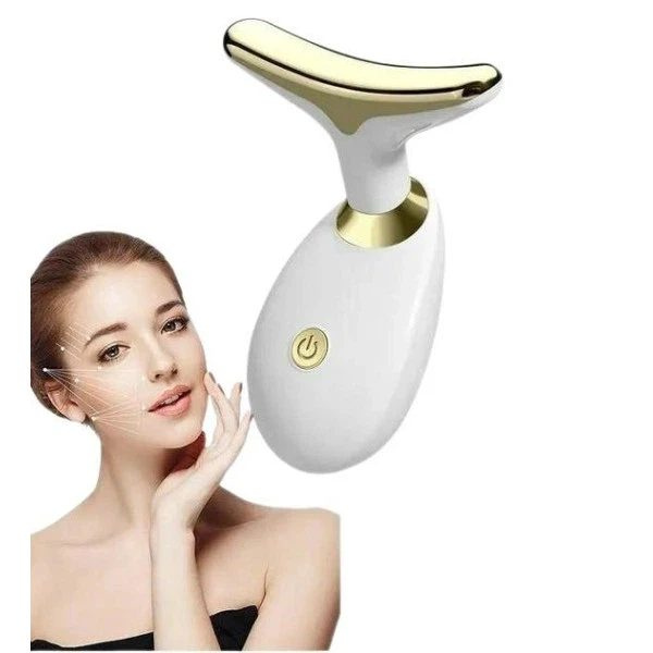 Фото Красота и здоровье Лифтинг массажер для лица и шеи Face Lifter, Белый / Микротоковый массажер для шеи и лица с импульсным светом