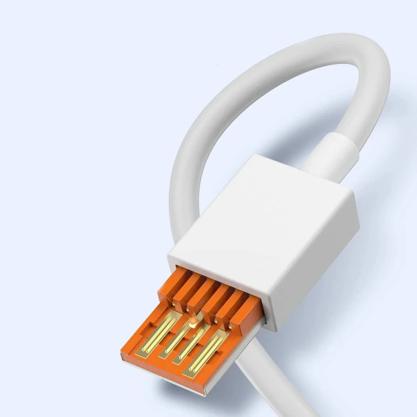 Фото Электроника Сетевое зарядное устройство с кабелем (1м) USB-TYPE C, 67W, Белый D6000 / Адаптер с быстрой зарядкой / Зарядка для телефона