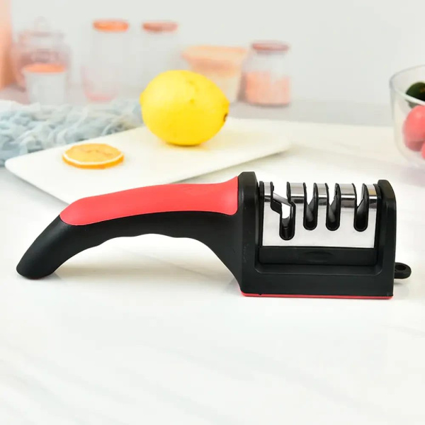 Фото Все для кухни Точилка для ножей Sharpener RS-168 NJ-523, Черный / Кухонная механическая точилка / Ножеточка