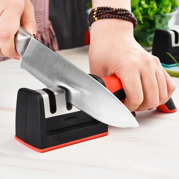 Фото Все для кухни Точилка для ножей Sharpener RS-168 NJ-523, Черный / Кухонная механическая точилка / Ножеточка