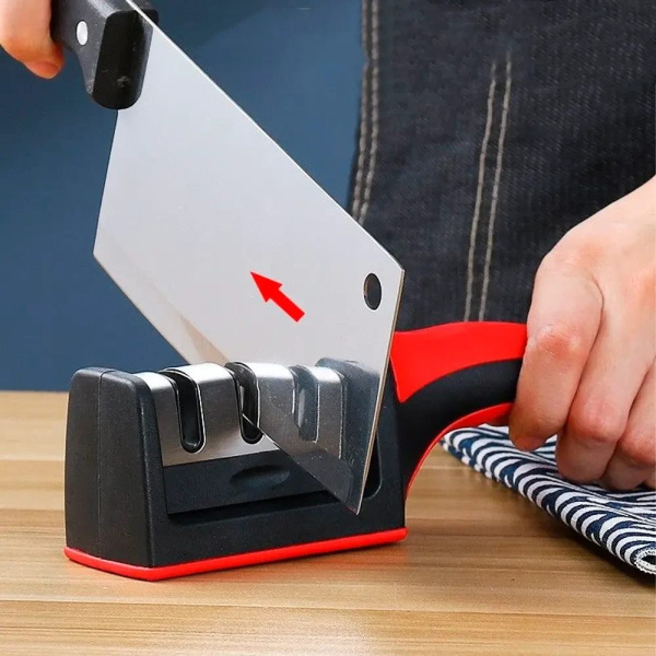 Фото Все для кухни Точилка для ножей Sharpener RS-168 NJ-523, Черный / Кухонная механическая точилка / Ножеточка